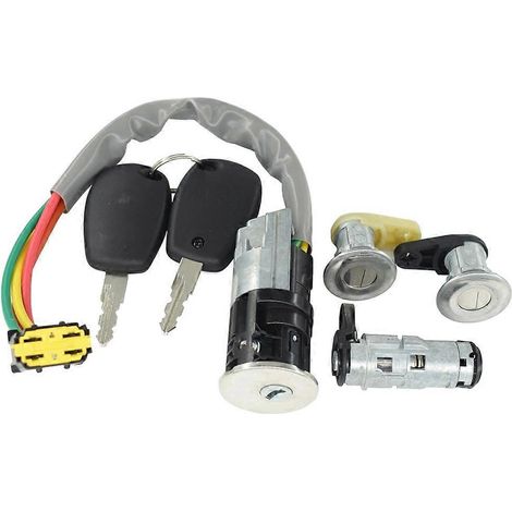 Ensemble complet de verrouillage de hayon, contacteur d'allumage gauche et droit pour Renault Dacia Logan (référence 806014108R, conduite à gauche).