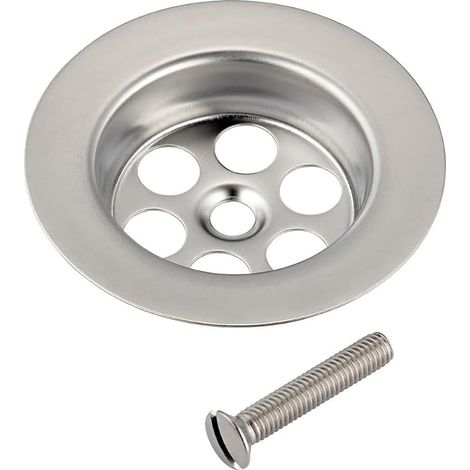 Filtro di ricambio per lavello in 3 pezzi con dado di ricambio per valvola M6 x 70 mm - griglia di scarico circolare in acciaio inox, coperchio valvola in acciaio inox Ø 63 mm (1/5)