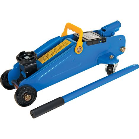 Cric idraulico con struttura solida in acciaio a carrello 2 tonnellate Silverline (1/5)