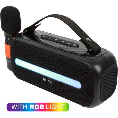 Altavoz Bluetooth 5.3 TF4202 / 24w / 3600 mAh / Luces Led / Tws / Fm / Microsd / Usb / Negro / MTK / 0452022 (1/3)