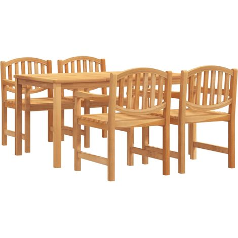 Maison Exclusive - Set da Pranzo per Giardino 5 pz in Legno Massello di Teak
