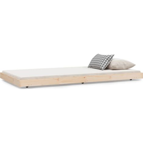Maison Exclusive - Giroletto senza Materasso 100x200 cm in Legno Massello di Pino (1/5)