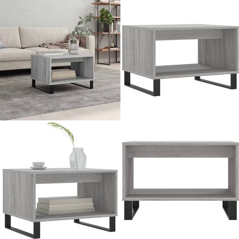 Table basse sonoma gris 60x50x40 cm bois d'ingénierie - table basse - tables basses - Home & Living (1/5)