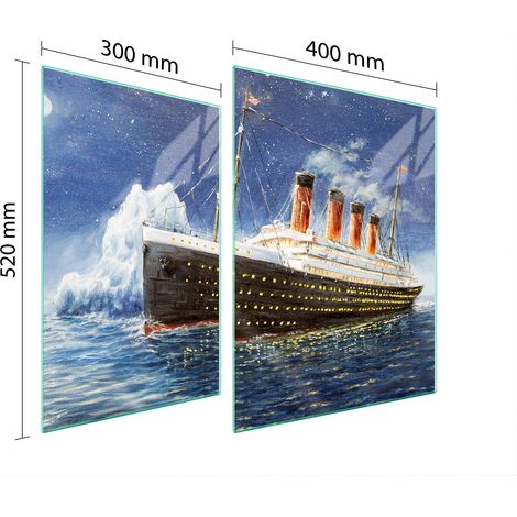 GLASSCHUTZPLATTE FÜR HERD 70x52 TITANIC