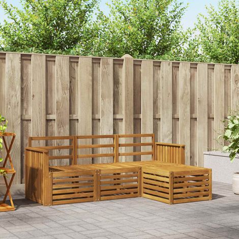 Sofagarnituren 4 pcs Natur Massivholz Akazie (1/5)