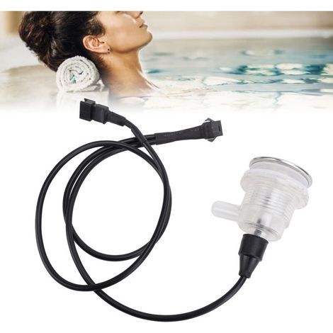 Buse à Air Spa PVC avec Lumière RGB - 12V, 40mm, 9 Trou, Jet Bubble - Compatible Hydrothérapie, Piscine