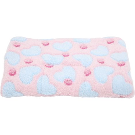 Tapis Doux Pour Rongeurs - En Polaire Corail Et Laine - Pour Cage De Hamster Lapin Chin - Hiver Rose - Lot De 1 (1/5)