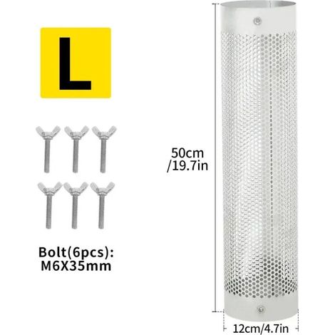 Grille de protection thermique L50cm pour tuyau de poêle à bois, cheminée, abri de tente, protection anti-brûlure, tuyau en acier inoxydable, camping, extérieur, climatisation, réchauds de cuisine por (1/5)