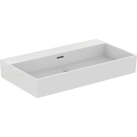 Ideal Standard Extra - Lavabo 80x45 cm, con troppopieno, senza foro per miscelatore, bianco T389801 (1/5)