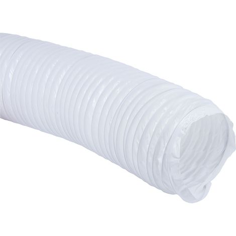Optimairo N52056 Flexschlauch Lüftungssystem Abluftschlauch Dunstabzug geräuscharm Kunststoff weiß 6m flexibel energieeffizient