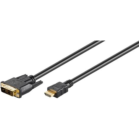 Goobay 51881 adaptador de cable de vídeo 1,5 m HDMI DVI-D Negro