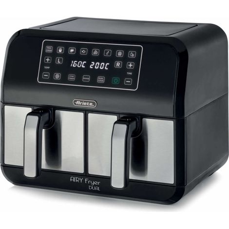Freidora de aire de doble cesta Ariete 4624 8 L 1700 W Negro, Plata (1/5)