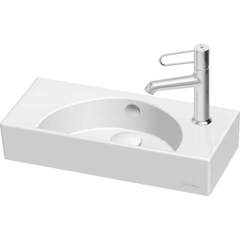 Lavabo in ceramica 50 cm JACOB DELAFON Foro per rubinetteria a destra Facile pulizia e manutenzione ODÉON RIVE GAUCHE EGO112-56-00 (1/5)