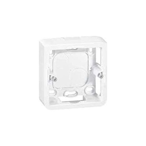 Caja de superficie cuadrada “Mosaic” para dos módulos IP20/IK02 83x83x30mm fabricada en termoplástico color blanco LEGRAND 08028