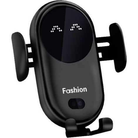 Chargeur sans fil de voiture support de téléphone portable chargeur rapide à induction infrarouge intelligent Magic Clip S11 15W Noi (1/4)