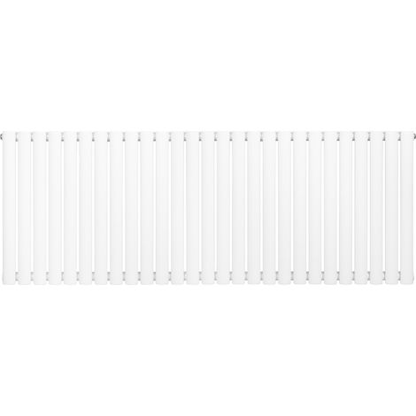 Radiatore Orizzontale Design Ovale Colonna Singola Bianco 600x1620 mm
