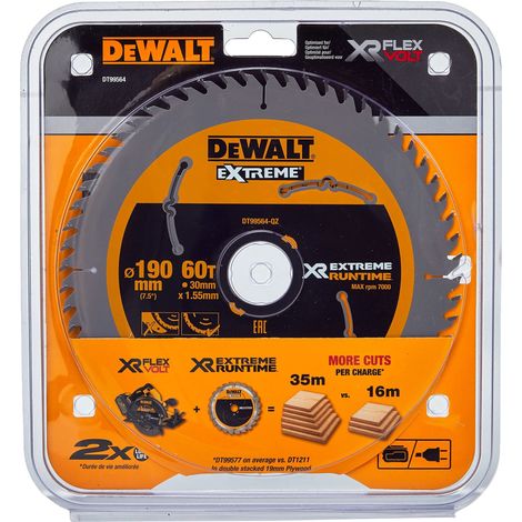 DEWALT DT99564-QZ EXTREME RUNTIME for multi 190mm x 30mm x 60T (1/4)