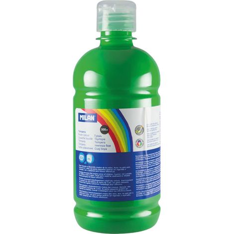 BOTELLA 500ML TEMPERA VERDE CLARO MILAN 03660