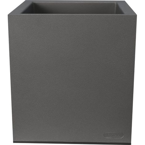 Vaso per piante a doppia parete RIVIERA effetto granito 30x30 cm Grigio (1/2)
