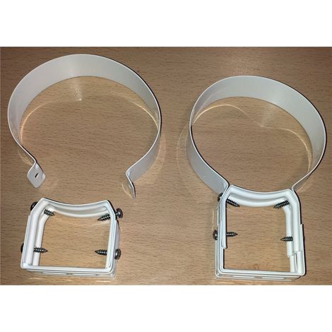 Morsetto da parete regolabile laccato bianco Negarra 80/110 mm