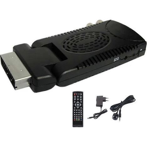 Décodeur TV terrestre DVB-T2 H.265 1080p HD TDT pour l'Europe (Espagne), avec guide électronique des programmes (EPG) et mini-péritel (compatible Italie, France, Pologne et prise européenne). (1/5)