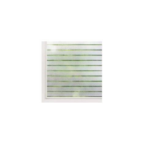 Film Fenetre Electrostatique Motif à Rayure Horizontal Film Opaque pour Vitre Autocollant Dépoli Statique Non Adhésif Protection Vitre Brise Vue Cuisine Maison Salle de Bain 45x200CM-Crezuo