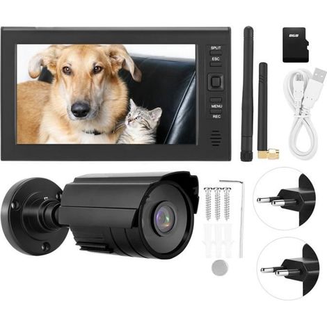 Système de sécurité - EBTOOLS - 4 caméras - Moniteur 7 pouces - Vision nocturne (1/4)