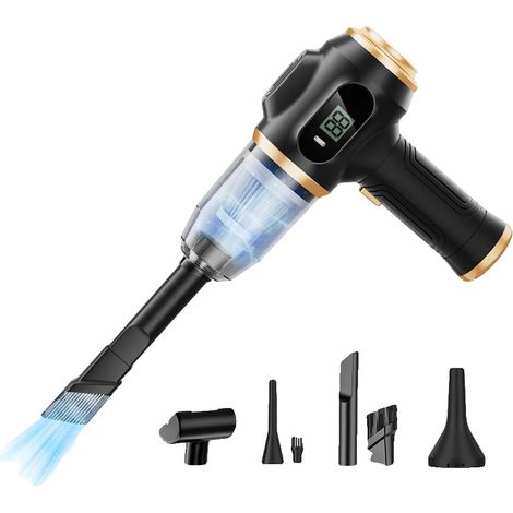 Aspirapolvere portatile, potente aspirazione, design compatto, nero (1/2)