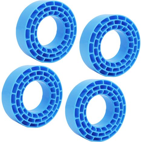 Vollgummireifen aus Silikon, 4 Stück, blau