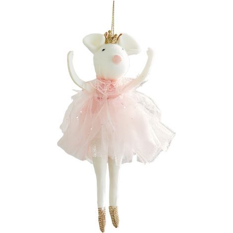 Pendentif ange doux, ornement de noël, jouet en peluche,-Rose (1/2)