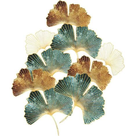 Adesivi murali XL con foglie di ginkgo dorate (76 x 87 cm) e autografo (1/5)