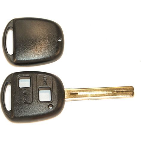COQUE CLE ADAPTABLE TOYOTA 2 BOUTONS LAME FRAISEE FIXE (1/2)