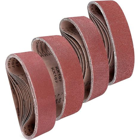 25 nastri abrasivi per levigatrici meccaniche ed elettriche, fogli abrasivi con grana P40/60/80/100 – 7,5 x 53,3 cm (1/5)