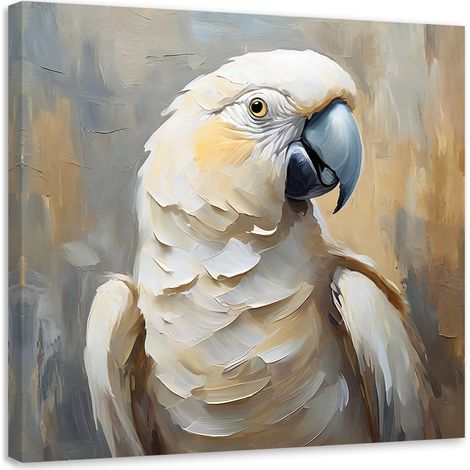Tableau sur toile Tableau sur toile Imprimé sur toile Huile Perroquet 40x40 (1/5)