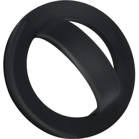 1 anello magnetico in silicone per cellulare, supporto rotante, flessibile e confortevole, forte presa magnetica (nero)