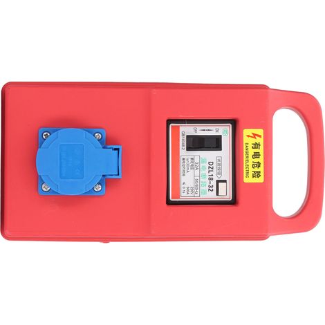 Boîte électrique portable à 3 prises pour chantier temporaire, indice de protection IP54, tension 200-250VAC, usage professionnel. (1/5)