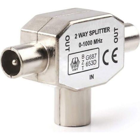 Connecteur coaxial T/F femelle blindé pour antenne TV et adaptateurs (1/4)