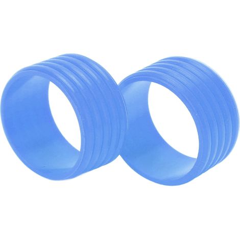 Lot de 2 anneaux en silicone pour grip de raquette de tennis, absorbant la transpiration, bleus. (1/5)