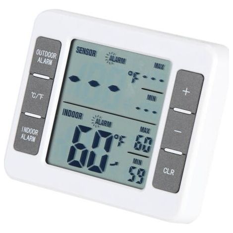 Thermomètre numérique sans fil pour congélateur avec capteur de température intérieure/extérieure et alarme sonore (1/5)