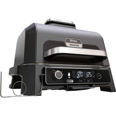 [GEBRAUCHT] B-Ware Ninja Woodfire Pro XL Elektrogrill Schwarz Edelstahl 1700W mit Thermometer (1/2)