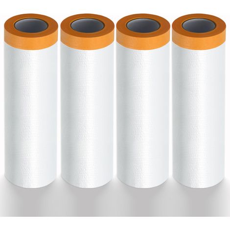 4 Rouleaux Bâche de Protection Peinture 270cm x 20m -Film de Masquage Peinture Imperméable Anti-Poussière - Pour Sol, Automobile & Meubles (1/5)