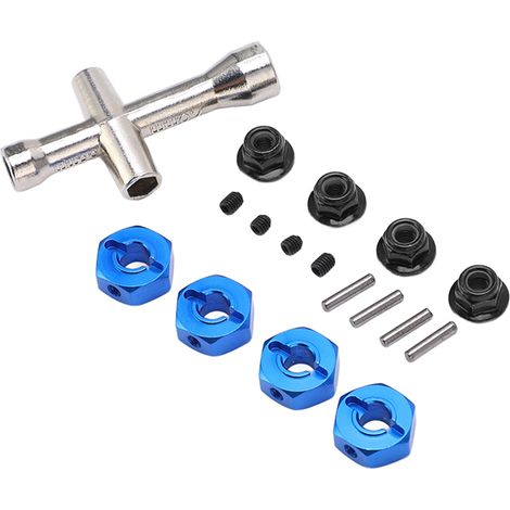 4 Écrous de Roue en Métal 5mm pour Modèles RC TRAXXAS SLASH 4X4 2WD - Lot de 4 avec Clé Croisée (1/5)