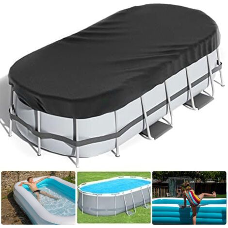 Bâche de piscine ovale 3.665.530 cm – Couverture gonflable anti-poussière – Imperméable et durable – Tissu Oxford 210D (1/5)