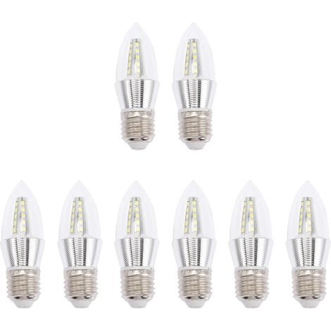 Lot de 8 Ampoules LED Décoratives Style CandélabreÉclairage Économique, Compatible Lustres et Ventilateurs de Plafond (1/5)