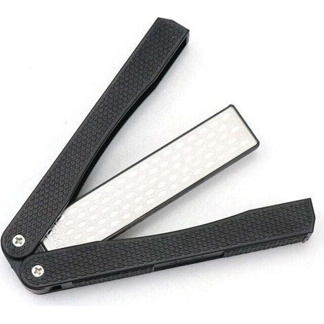 Lime diamantée pliante double face pour affûter les lames, sécateurs, burins (1/4)