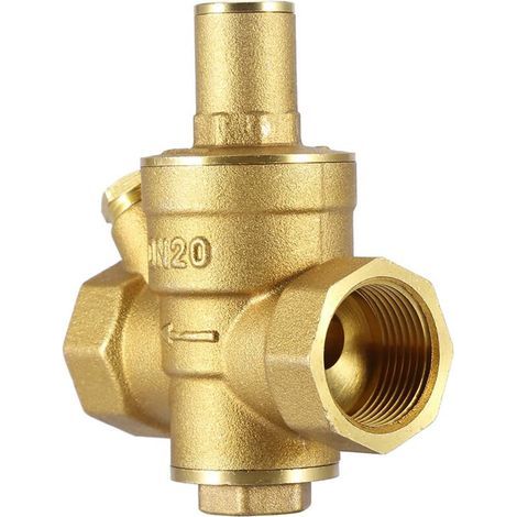 Druckminderventil aus Messing DN20, 6-fach, einstellbar, langlebiger Wasserdruckminderer aus Messing + metrischer Kanal (1,6 MPa) (1/5)
