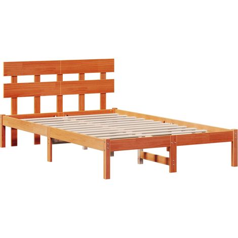 Maison Exclusive - Struttura del letto Marrone 120 x 200 cm Legno massello di pino