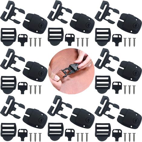 c8 Set Spa Cover Clips Replacement Latch Repair Kit with Track, Lock Clip Latch with Keys and Hardware (8-Pack)[NX] (1/5)