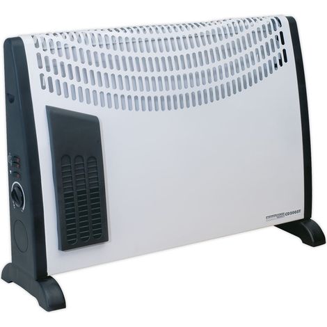 Sealey Convector Heater 2000W 3 Heat Settings Thermostat Turbo Fan CD2005T (1/4)