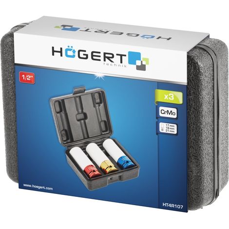 Porte-embout à visser Hogert HT4R107 1/2'' 17-21 mm 3 unités